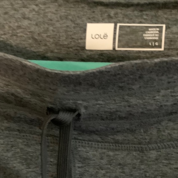 Heather Grey Lole Pleated Lounge Pants L - Picture 2 of 4